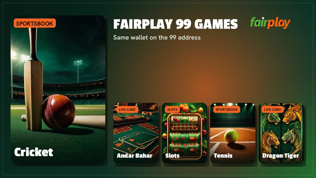 FairPlay 99 game cards for Aviator, Teen Patti, Andar Bahar and live cricket markets