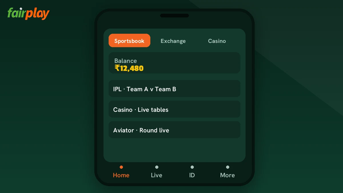 FairPlay app login screen on a phone with mobile number, password and Demo Login options