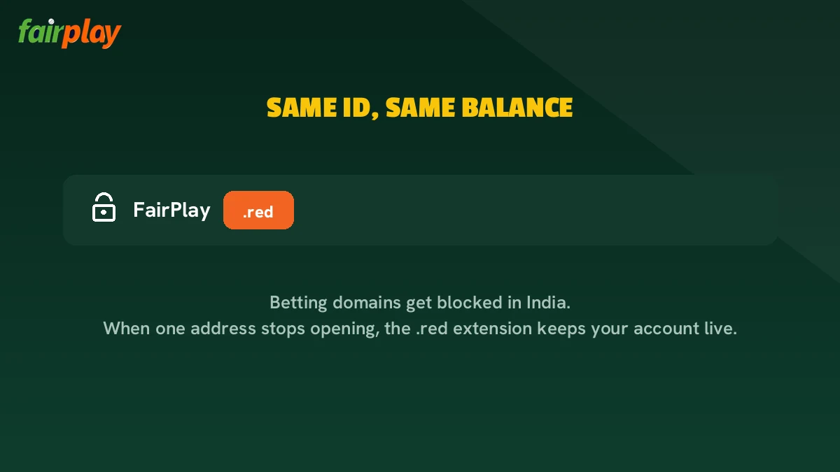 Login screen on the FairPlay Red .red address with mobile number, password and OTP options