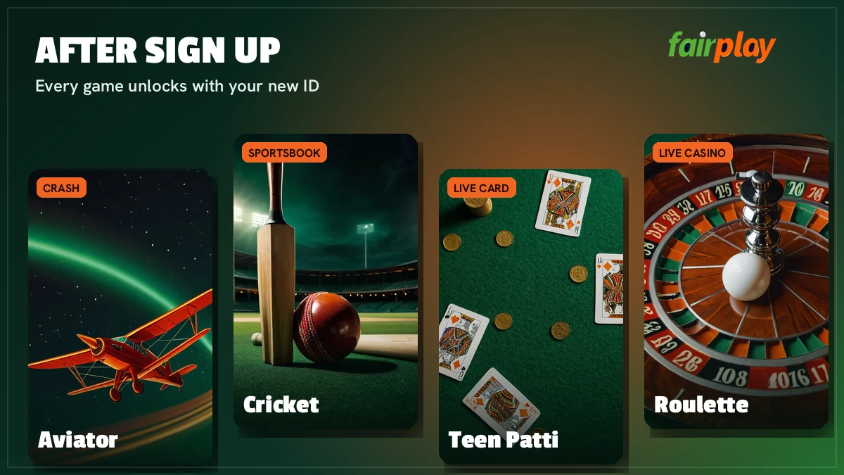 FairPlay games open to a new ID, including Aviator, Teen Patti and live cricket markets